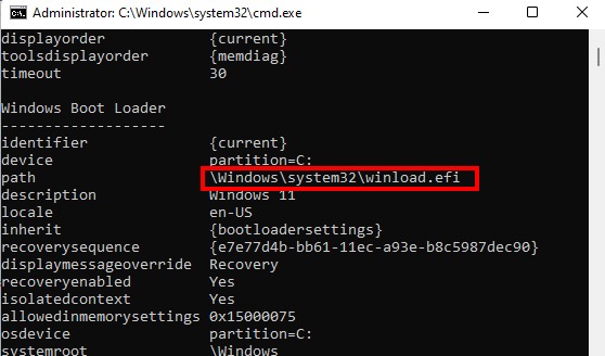 cmd bcdedit winload cek uefi atau legacy