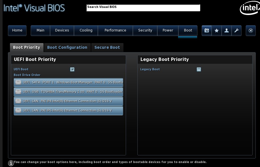 halaman uefi boot priority