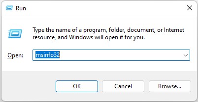 win run msinfo32