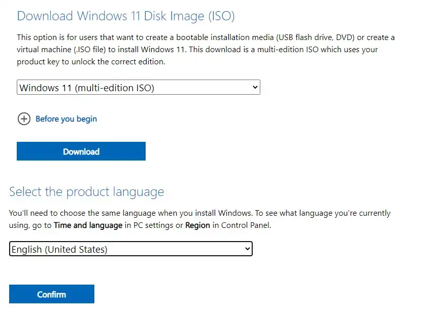 cara download Windows 11 ISO