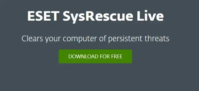 ESET SysRescue Live USB antivirus bootable