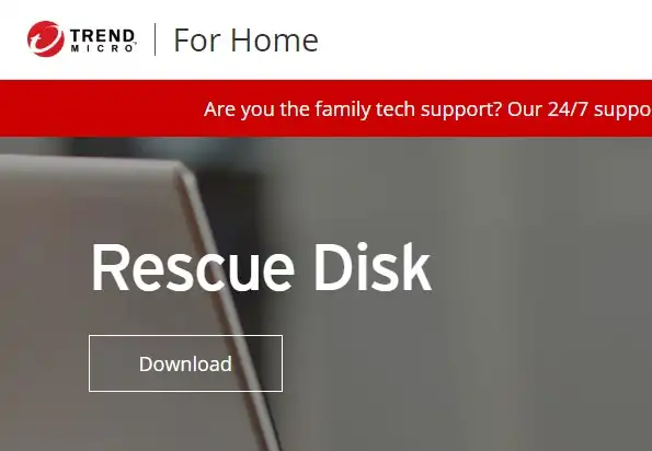 Trend Micro Rescue Disk antivirus bootable live usb