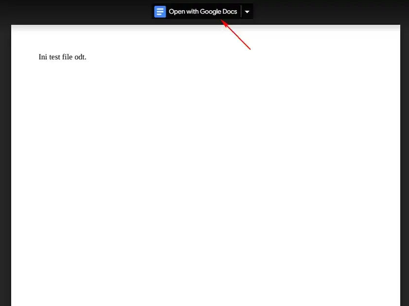 buka file odt dengan google docs