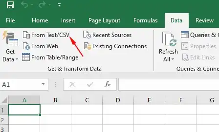 cara buka file csv di excel