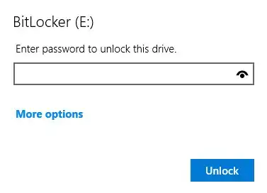 bitlocker insert password drive