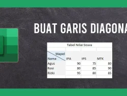 Cara Membuat Garis Diagonal Di Cell Excel