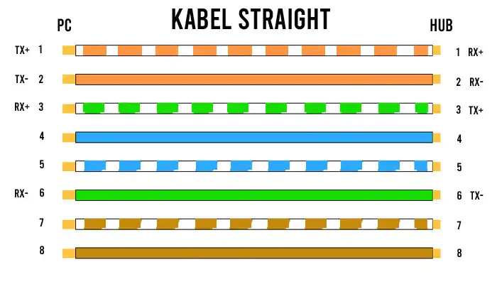 Urutan Warna Kabel Jaringan LAN RJ45 Sesuai Standar