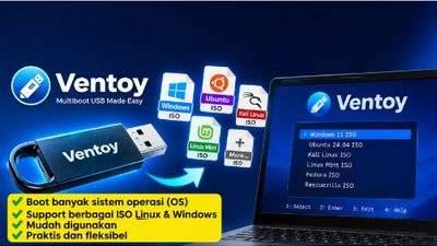 ventoy bikin 1 flashdisk boot banyak iso