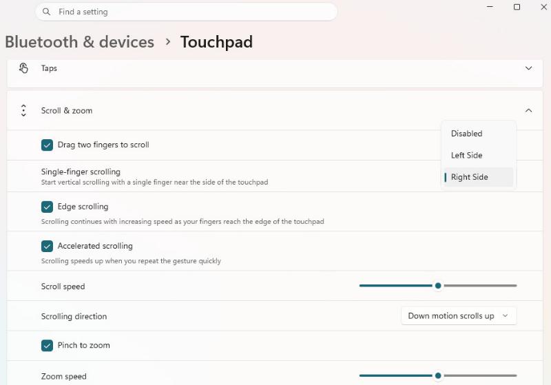 settings touchpad single finger scrolling-2c